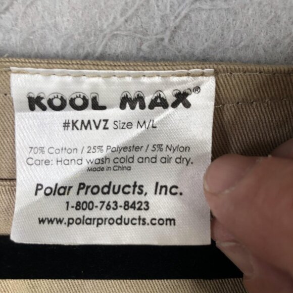 Polar Products Kool Max Cooling Vest Adjustable M/L Khaki Tan KMVZ Adult - Picture 3 of 14